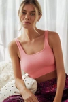 By Anthropologie Seamless Square-neck Bralette In Pink