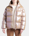 Moncler Women's Frasne Nylon Down Jacket In Tan
