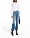 Slvrlake Re-work London Paneled High-rise Straight-leg Jeans In Sweet Life
