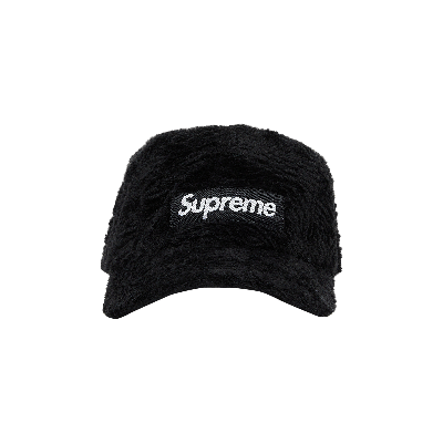 Pre-owned Supreme Swirl Fleece Camp Cap 'black'