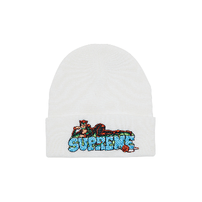 Pre-owned Supreme Catwoman Beanie 'white'