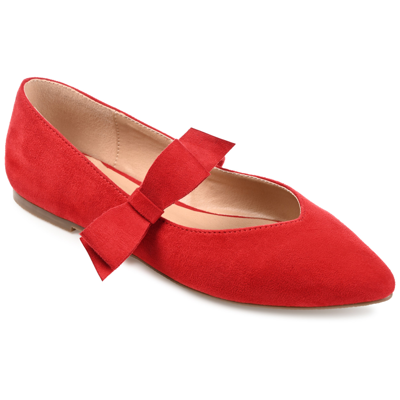 Journee Collection Collection Women's Aizlynn Wide Width Flat In Red
