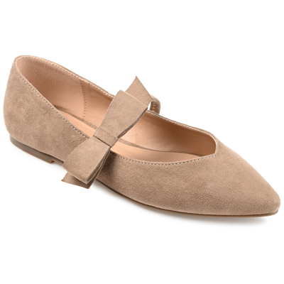 Journee Collection Collection Women's Aizlynn Flat In Taupe