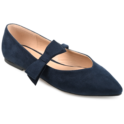 Journee Collection Women's Aizlynn Mary Jane Flats In Blue