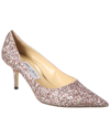 Jimmy Choo Love 85 Glitter Pump In Pink