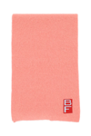 By Far Alpaca-blend Scarf With Logo Patch In Pink