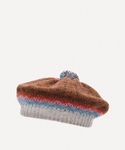 Quinton Chadwick Wool Tweed Beret In Brown