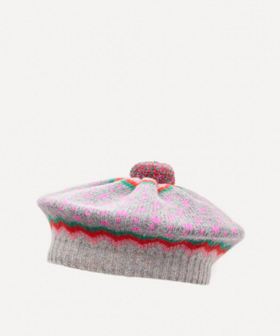 Quinton Chadwick Wool Dot Beret In Multi-coloured