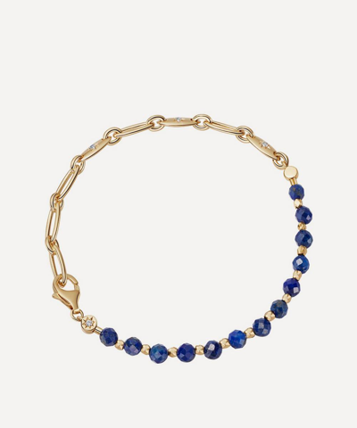 Astley Clarke 18ct Gold Plated Vermeil Silver Orbit And Biography Lapis Bracelet