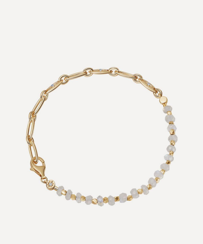Astley Clarke 18ct Gold Plated Vermeil Silver Orbit And Biography Rainbow Moonstone Bracelet