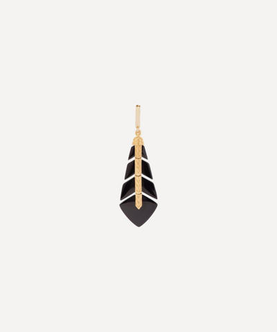 Annoushka Yellow Gold And Black Onyx Flight Feather Charm