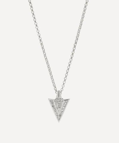 Annoushka 18ct White Gold Flight Arrow Diamond Pendant Necklace