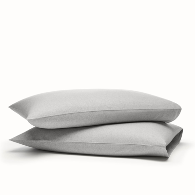 Boll & Branch Organic Flannel Heathered Pillowcase Set In Heathered Grey [hidden]