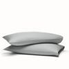 Boll & Branch Organic Flannel Solid Pillowcase Set In Shore