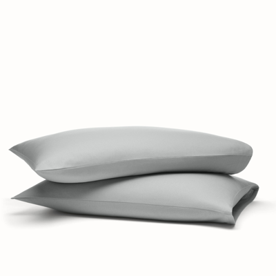 Boll & Branch Organic Flannel Solid Pillowcase Set In Shore