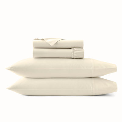 Boll & Branch Organic Percale Hemmed Sheet Set In Natural