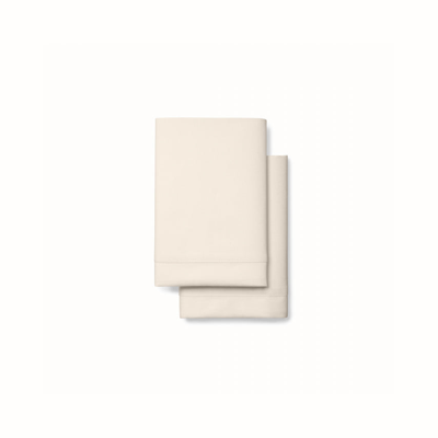 Boll & Branch Organic Percale Hemmed Pillowcase Set In Natural