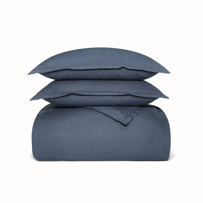 Boll & Branch Organic Linen Duvet Set In Mineral