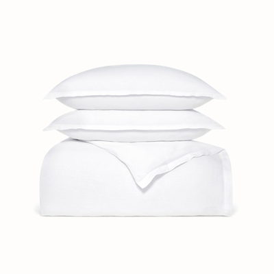 Boll & Branch Organic Linen Duvet Set In White