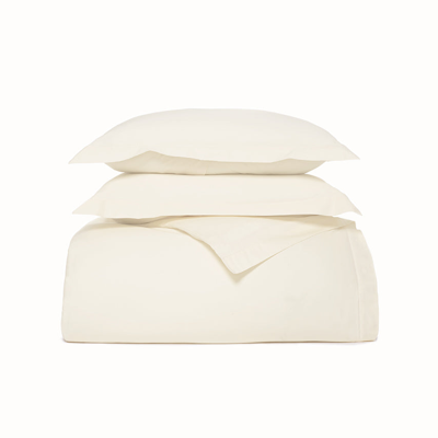 Boll & Branch Organic Signature Hemmed Duvet Set In Natural