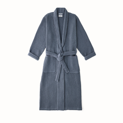 Boll & Branch Men's Waffle Robe In Mineral