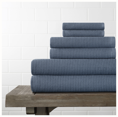 Boll & Branch Organic Waffle Terry Bath Towel Set In Mineral