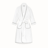 Boll & Branch Women's Plush Robe In White/pewter Plush
