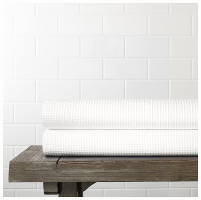Boll & Branch Waffle Terry Bath Sheet In White