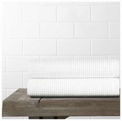 Boll & Branch Waffle Terry Hand Towels (pair) In White