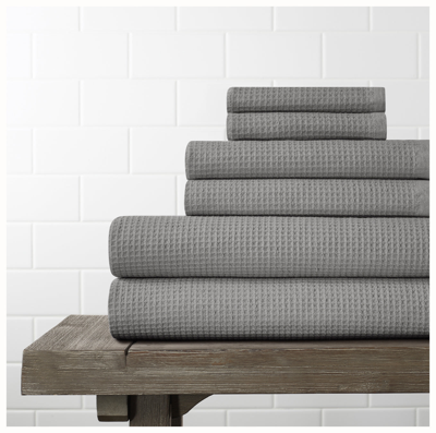 Boll & Branch Organic Waffle Terry Bath Towel Set In Stone