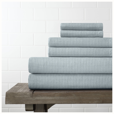 Boll & Branch Organic Waffle Terry Bath Towel Set In Shore