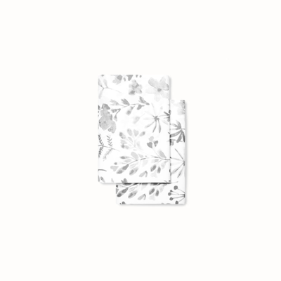 Boll & Branch Organic Signature Botanical Pillowcase Set In Pewter