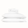 Boll & Branch Organic Percale Simple Stripe Sheet Set In Pewter