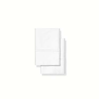 Boll & Branch Organic Signature Eyelet Pillowcase Set In White/white Eyelet