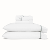 Boll & Branch Organic Signature Eyelet Sheet Set In White/shore Eyelet