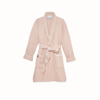 Boll & Branch Women's Waffle Robe In Blush/white Waffle