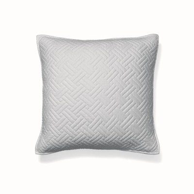 Boll & Branch Organic Heritage Sham In Pewter