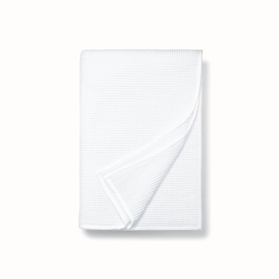 Boll & Branch Organic Waffle Bed Blanket In White