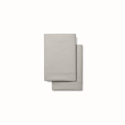 Boll & Branch Organic Signature Hemmed Pillowcase Set In Pewter
