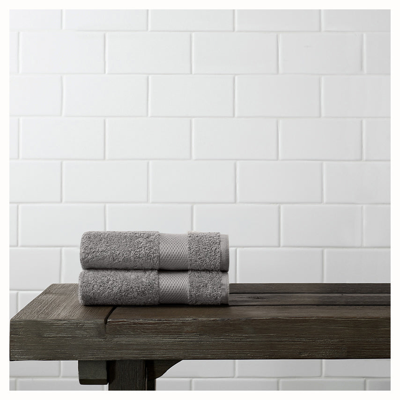 Boll & Branch Plush Washcloths (pair) In Stone