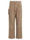 Darkpark Paint Splatter Cargo Pocket Jeans In Brown
