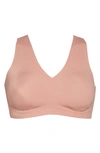 True & Co. True Body Lift Full V-neck Bralette In Whiskey Rose