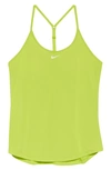 Nike Dri-fit Racerback Tank In Atomic Green/ White