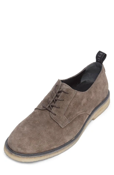 Allsaints Leigh Suede Derby In Charcoal Grey