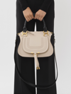 Chloé Small Marcie Leather Satchel In Beige