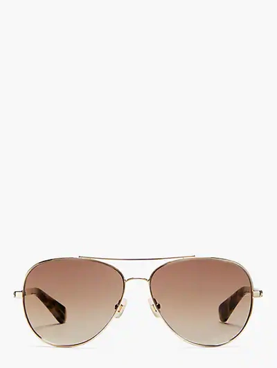 Kate Spade Avaline Sunglasses In Gold