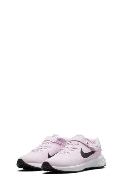 Nike Kids' Revolution 6 Flyease Running Shoe In Pink Foam,black