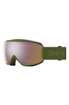 Smith Moment 192mm Chromapop™ Low Bridge Snow Goggles In Olive / Chromapop Rose Gold
