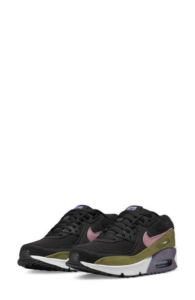 Nike Air Max 90 Big Kids' Shoes In Black,pilgrim,canyon Purple,elemental Pink