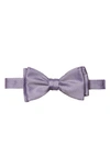 Eton Pin Dot Silk Bow Tie In Grey/ Lavender